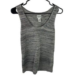 Chicos Size 0 Silver Metallic Tank Top Small Stre… - image 1